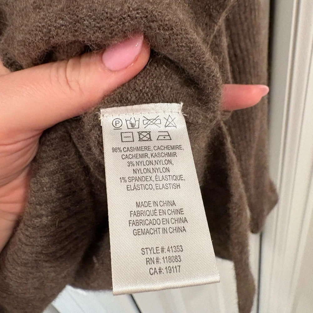 Minnie Rose Chocolate Brown Turtleneck Sweater - Picture 4 of 4